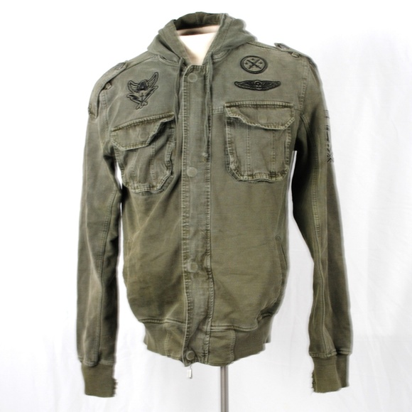 Affliction Other - Affliction Black Premium hooded military jacket